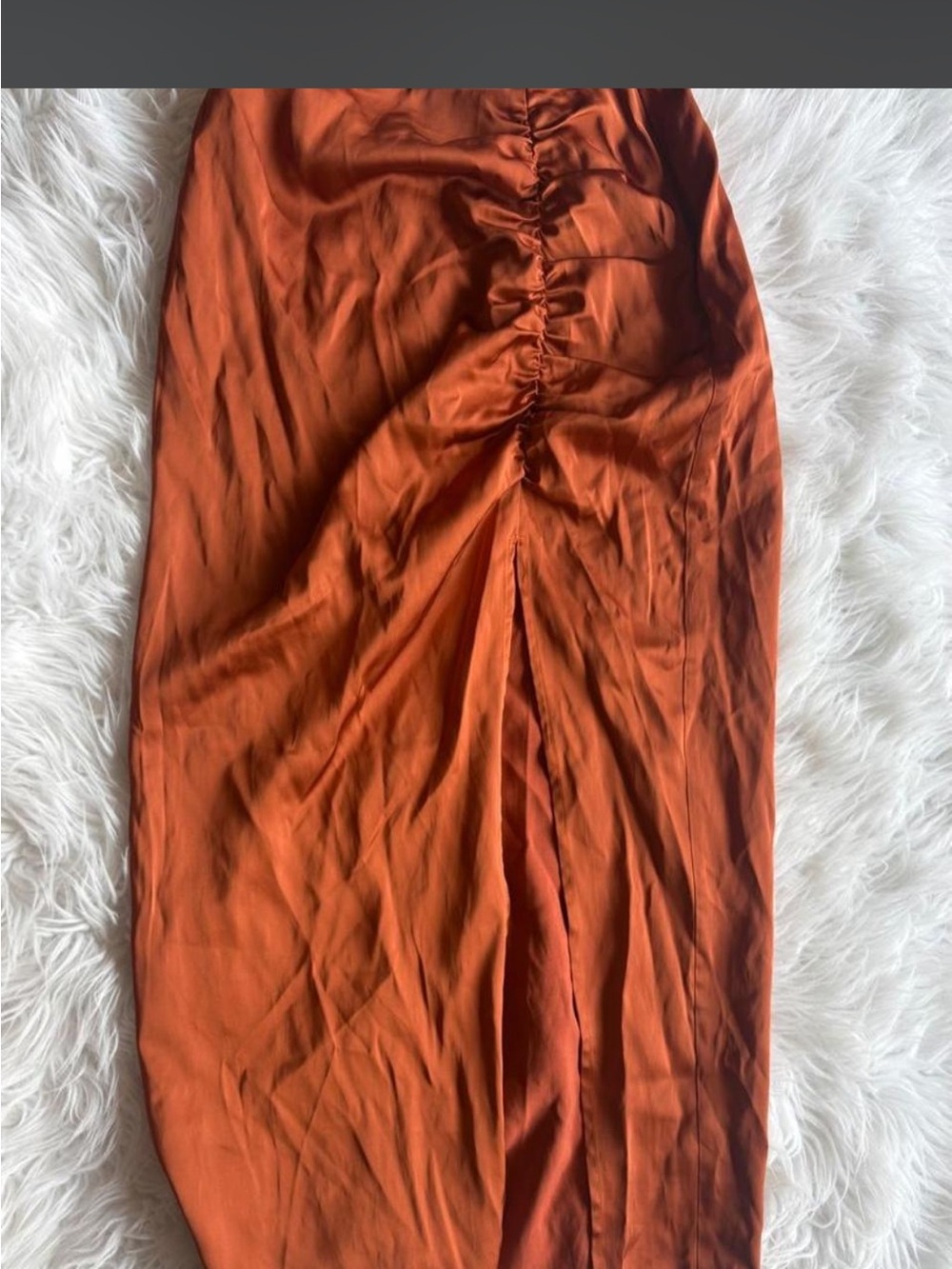Abercrombie & Fitch Burnt Orange Ruched Pencil Skirt
